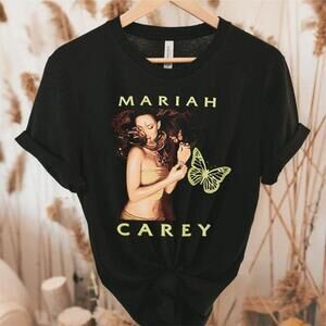 Classic Fit Crew Mariah Carey Music Fan Retro T Shirt